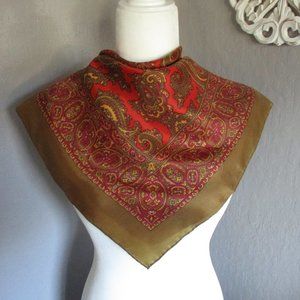 Gorgeous bronze & red paisley scarf